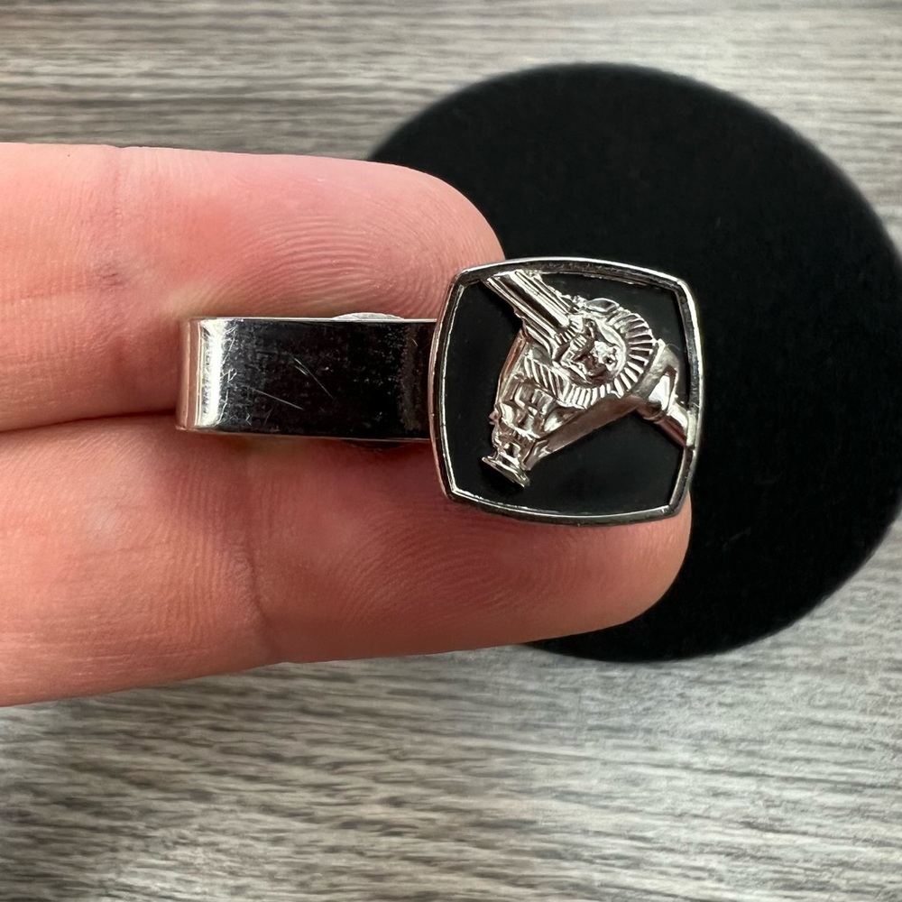 Vintage Robbins Co. Attleboro Silver Drive Train Tie Bar Clip